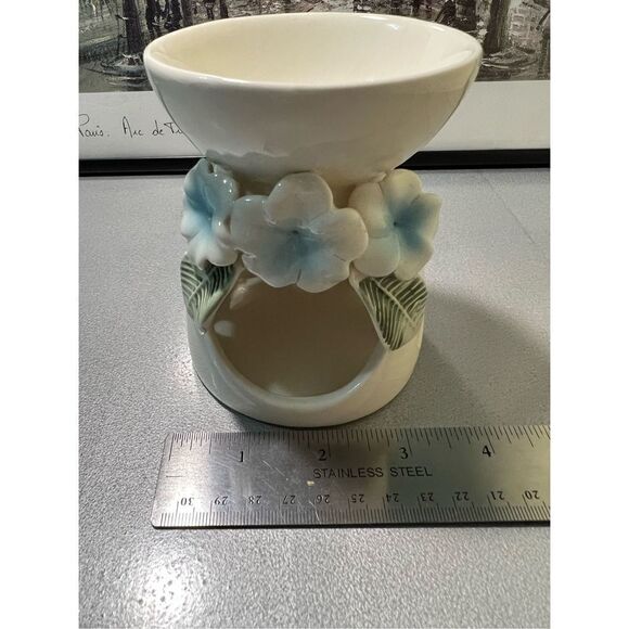 Blue Hibiscus Ceramic Wax Warmer - NWOT‎ - Picture 4 of 11